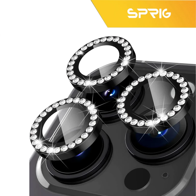 محافظ لنز دوربین اسپریگ مدل Ring metal Diamond مناسب برای گوشی موبایل اپل Iphone 11