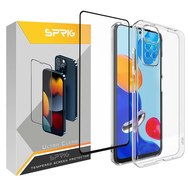 کاور اسپریگ مدل Clear-FU مناسب برای گوشی موبایل شیائومی Redmi Note 12 Pro 4G / Redmi Note 11 Pro به همراه محافظ صفحه نمایش گوشی