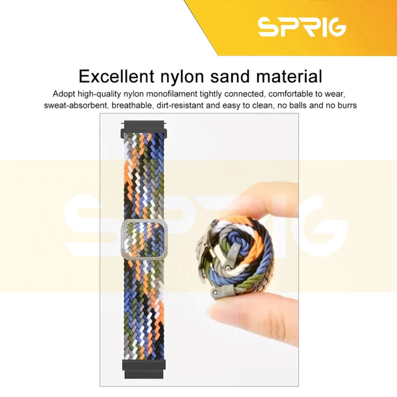 بند اسپریگ مدل Braided Dual Color مناسب برای ساعت هوشمند سامسونگ Galaxy Watch 5 40mm / Watch 5 44mm / Watch 5 Pro 45mm