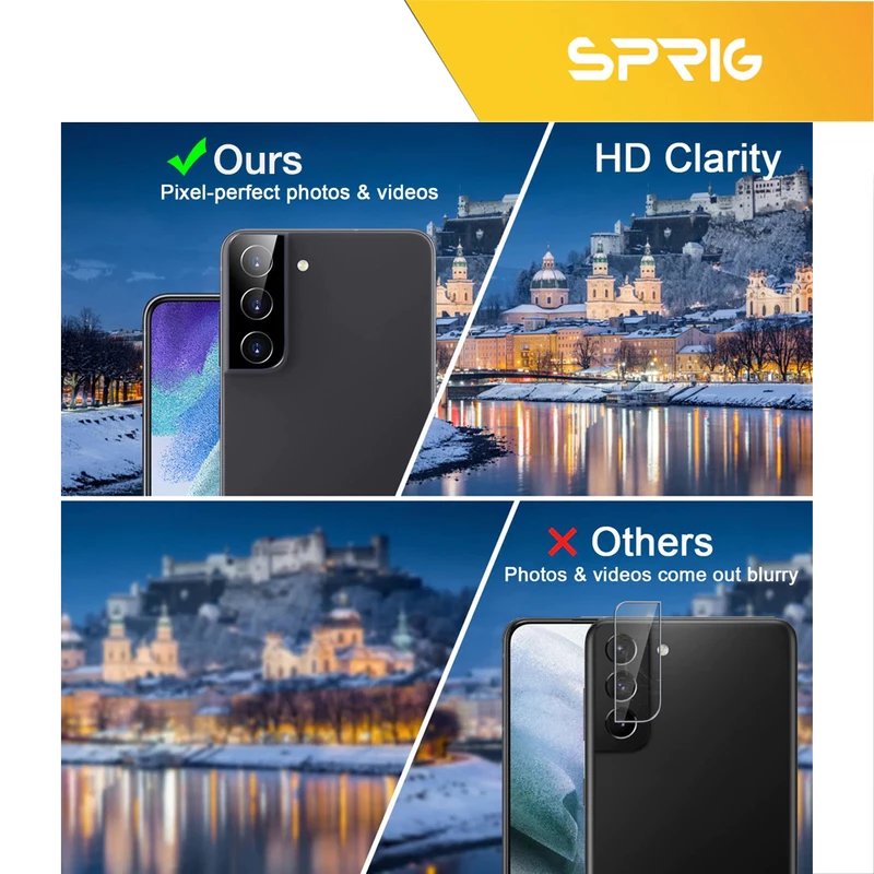محافظ لنز دوربین اسپریگ مدل 3D-FU مناسب برای گوشی موبایل سامسونگ Galaxy S21 FE 5G به همراه محافظ صفحه نمایش گوشی
