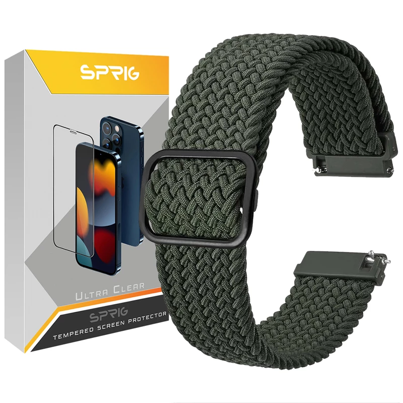 بند اسپریگ مدل Braided Loop مناسب برای ساعت هوشمند سامسونگ Galaxy Watch Active 1 / Active 2 40mm / Active 2 44mm / Watch 3 size 41mm / Galaxy Watch 4 40mm / watch 4 42mm / watch 4 44mm / watc
