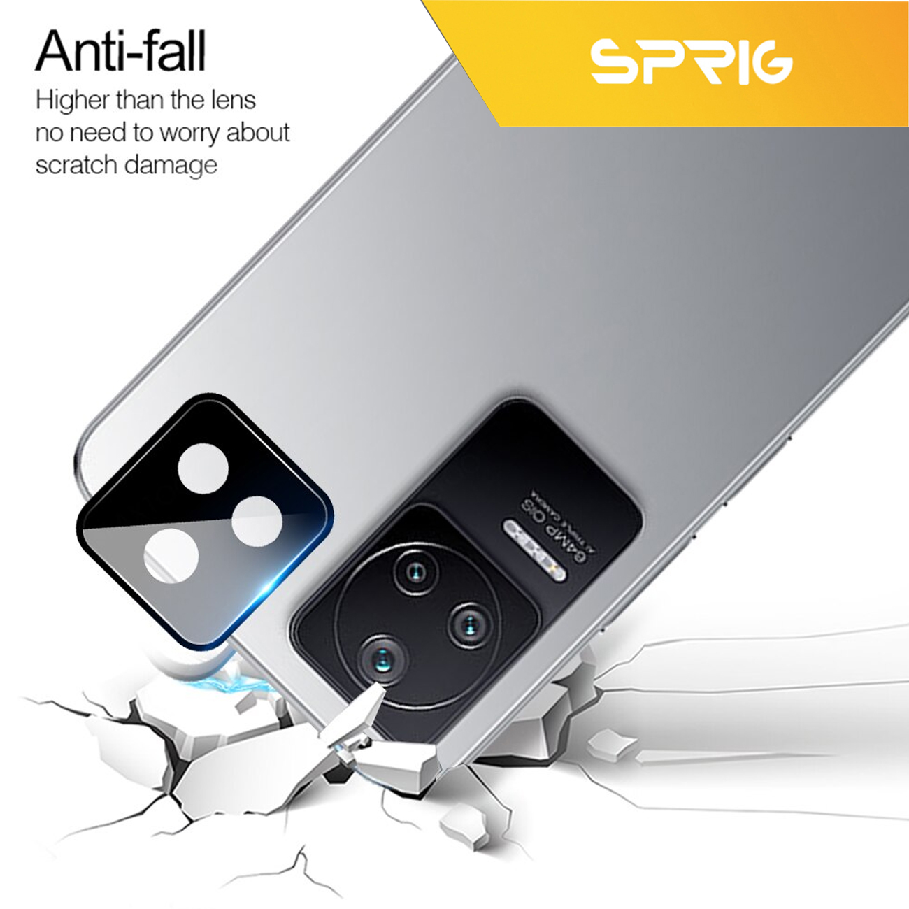 محافظ لنز دوربین اسپریگ مدل 3D-SP مناسب برای گوشی موبایل شیائومی Redmi K50 / K50 pro