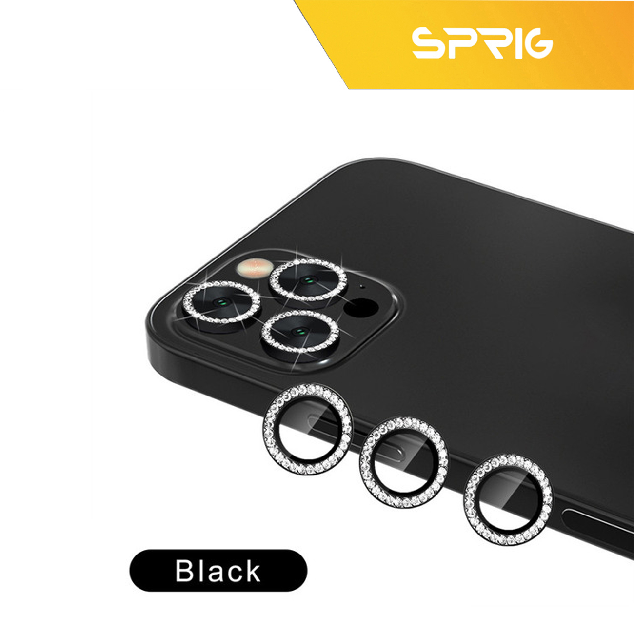 محافظ لنز دوربین اسپریگ مدل Ring metal Diamond مناسب برای گوشی موبایل اپل Iphone 14 Pro / 14 Pro max