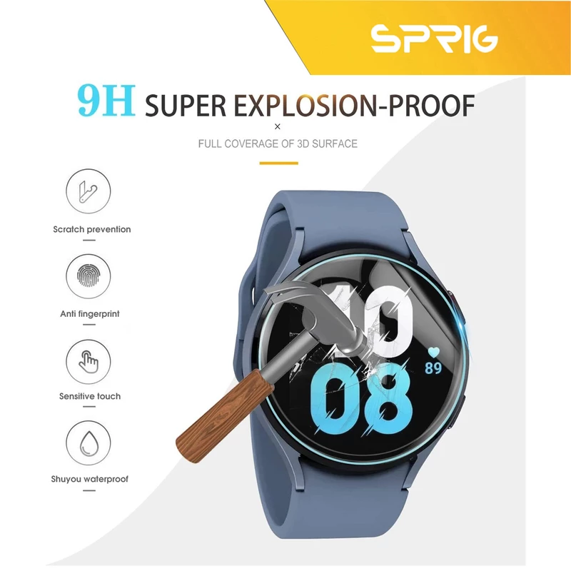 محافظ صفحه نمایش شیشه ای اسپریگ مدل SH-SP مناسب برای ساعت هوشمند سامسونگ Galaxy watch 5 Pro 45mm