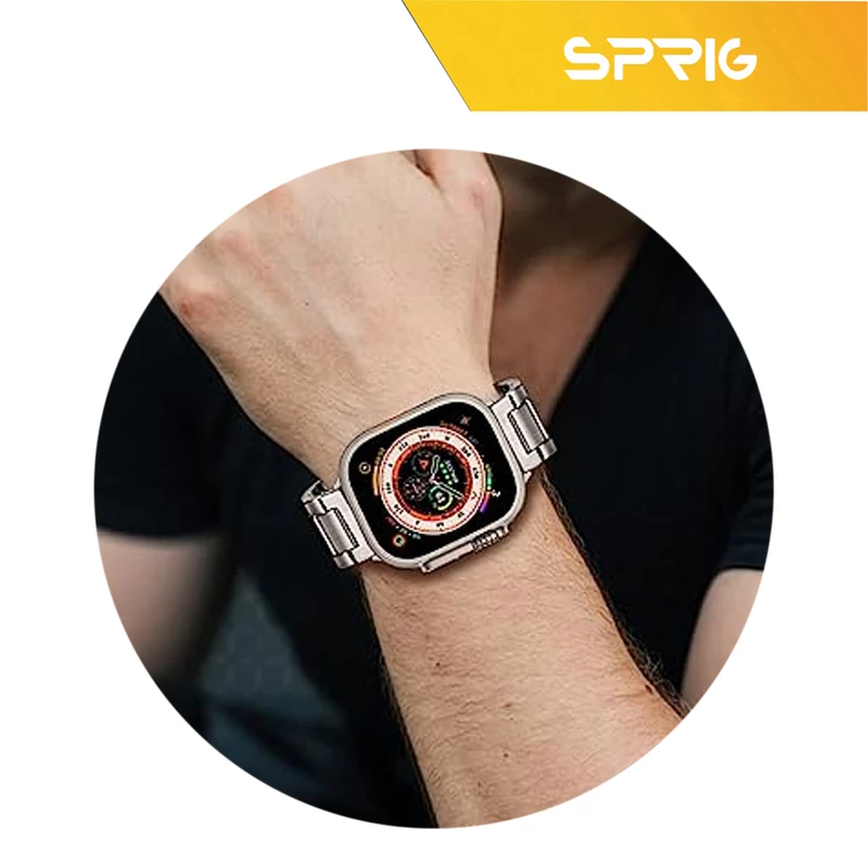 بند اسپریگ مدل 3Bid steal مناسب برای ساعت هوشمند الترا S8 Ultra max 49mm