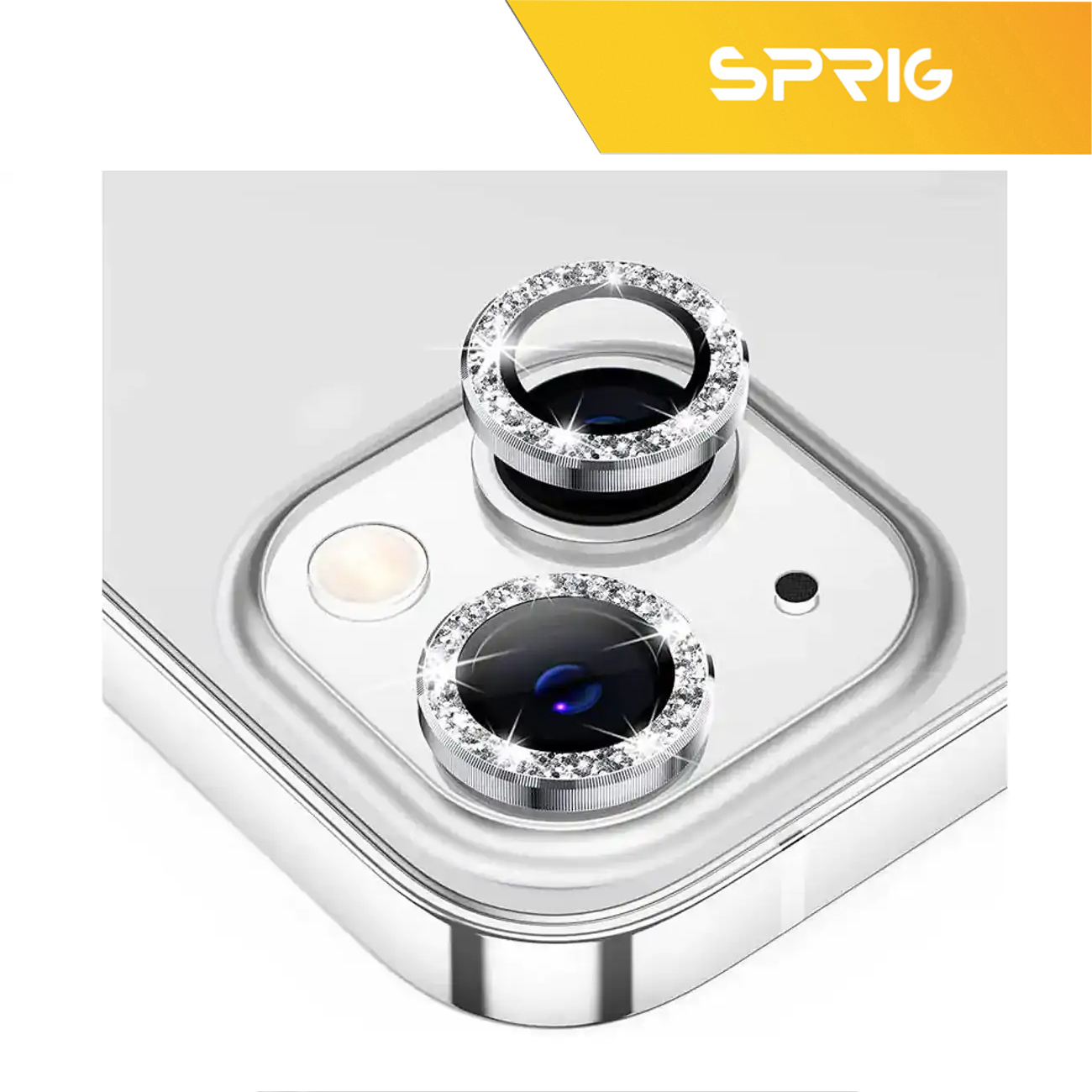 محافظ لنز دوربین اسپریگ مدل Ring metal Diamond مناسب برای گوشی موبایل اپل Iphone 11