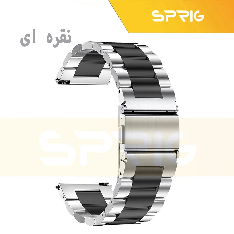بند اسپریگ مدل 3Bid Dual Color مناسب برای ساعت هوشمند سامسونگ Galaxy Watch Active 2 40mm / Active 2 44mm / Watch 3 size 41mm / Galaxy Watch 4 40mm / watch 4 42mm / watch 4 44mm / watch 4 46mm
