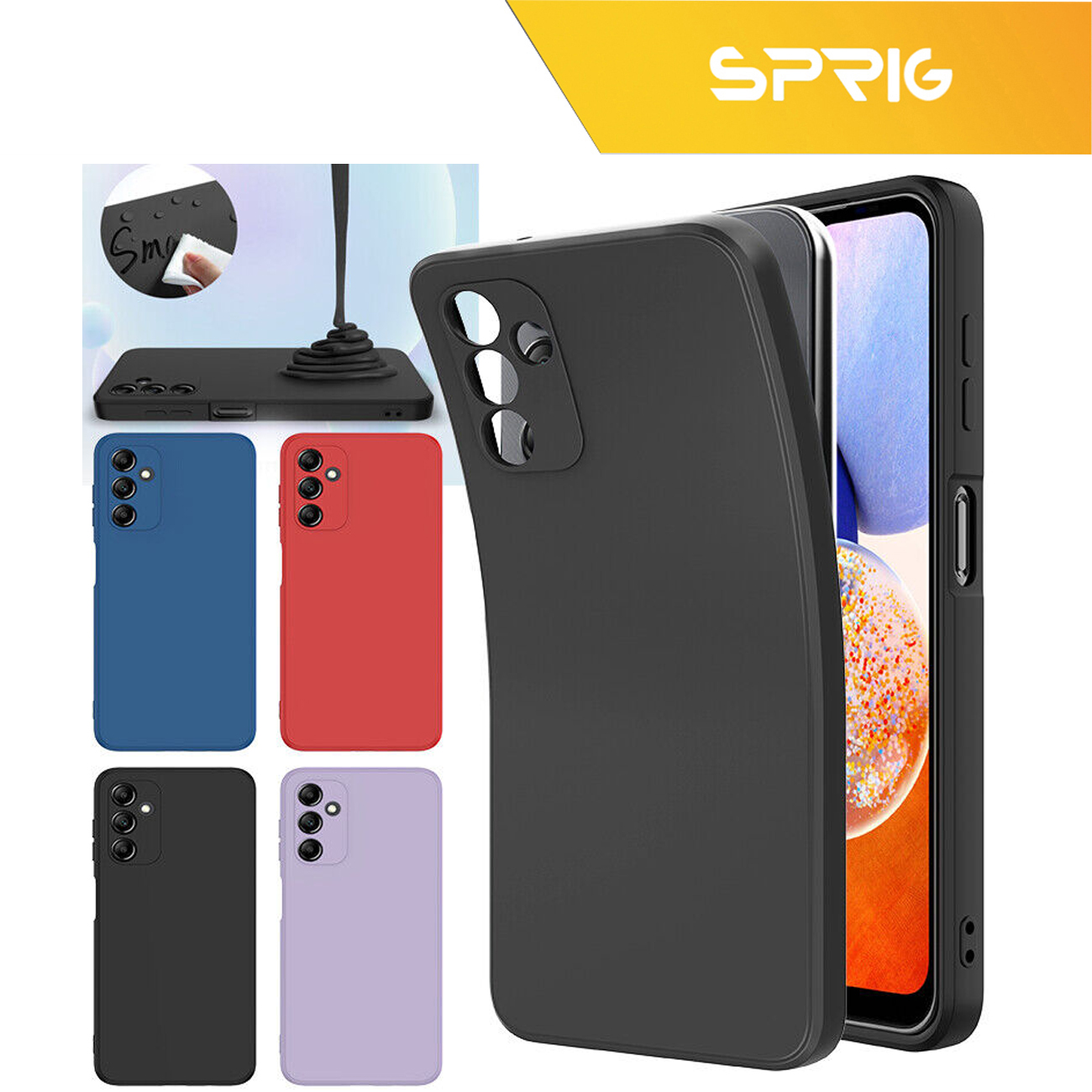 کاور اسپریگ مدل SUPD-Sic مناسب برای گوشی موبایل سامسونگ Galaxy A54 5G به همراه محافظ صفحه نمایش