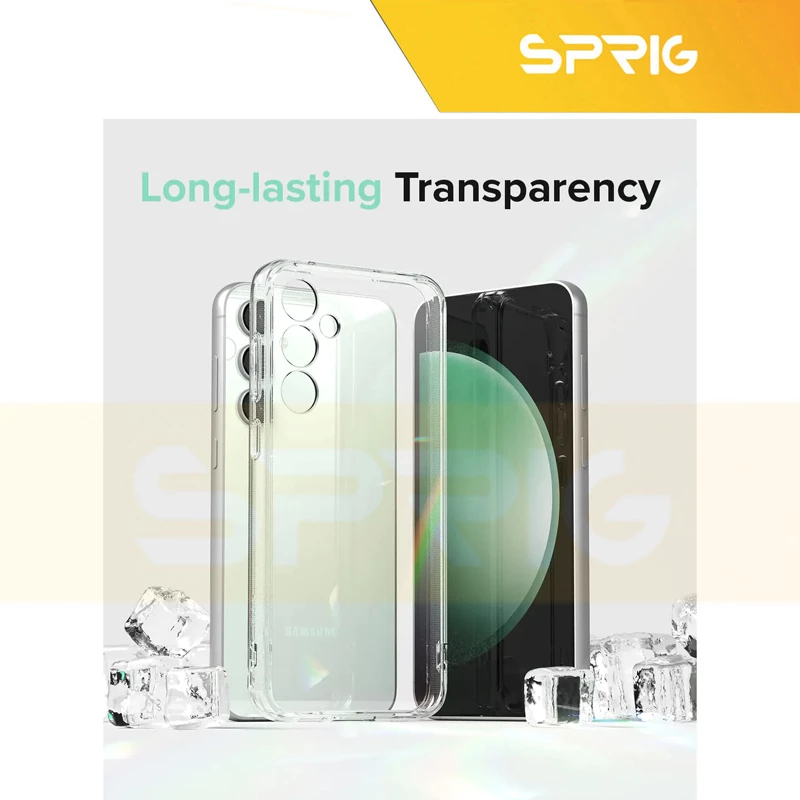 کاور اسپریگ مدل Clear-SP مناسب برای گوشی موبایل سامسونگ Galaxy S23 FE 5G به همراه محافظ صفحه نمایش گوشی
