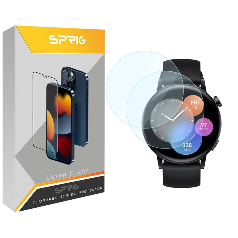 محافظ صفحه نمایش شیشه ای اسپریگ مدل SPG مناسب برای ساعت هوشمند هوآوی GT3 42mm بسته دو عددی