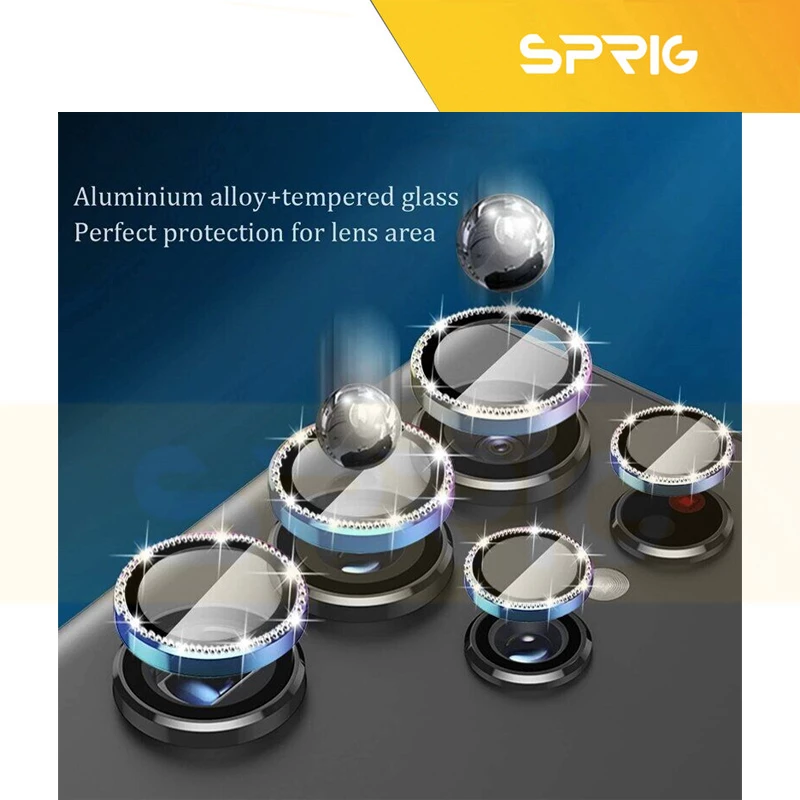 محافظ لنز دوربین رینگی اسپریگ مدل Ring metal Diamond مناسب برای گوشی موبایل سامسونگ Galaxy S24 ultra 5G