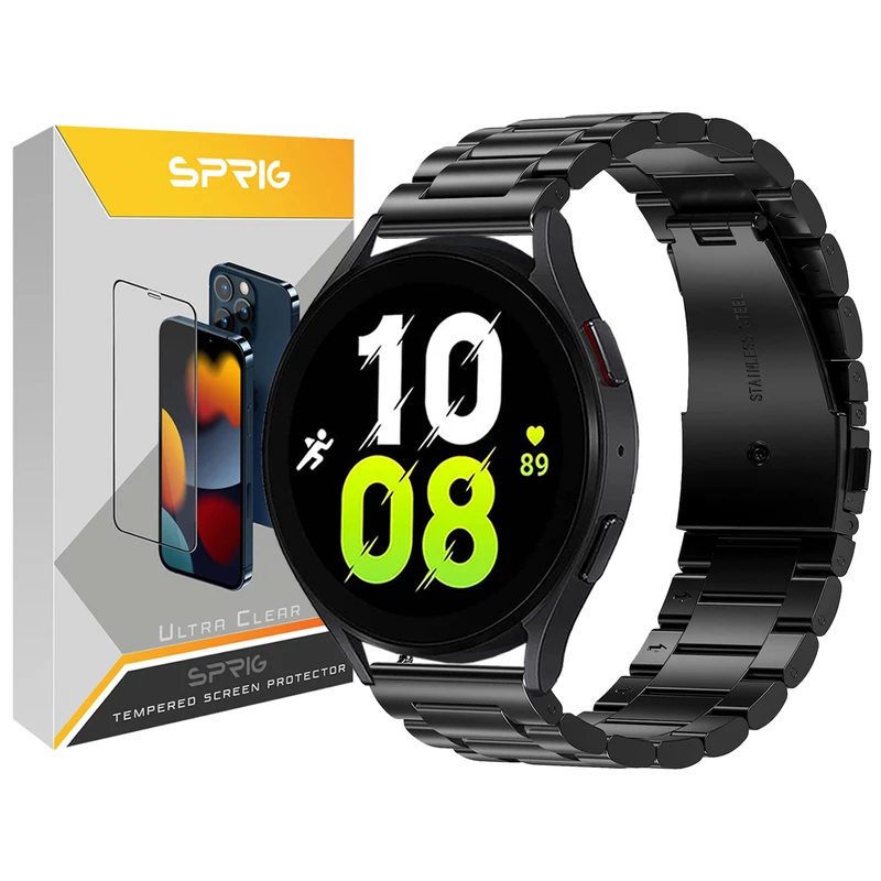 بند اسپریگ مدل 3Bid Lux مناسب برای ساعت هوشمند سامسونگ Galaxy Watch 5 40mm / Watch 5 44mm / Watch 5 pro 45mm