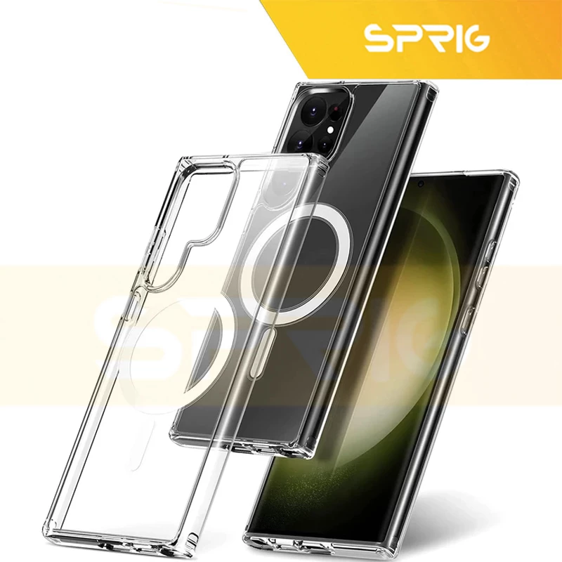 کاور اسپریگ مدل MG-safe-Ring مناسب برای گوشی موبایل سامسونگ Galaxy S23 Ultra به همراه محافظ لنز