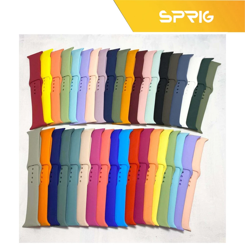 بند اسپریگ مدل Silicon مناسب برای اپل واچ سری 1/2/3/4/5/6/7/8/SE/ULTRA سایز 42/44/45/49 میلی متری
