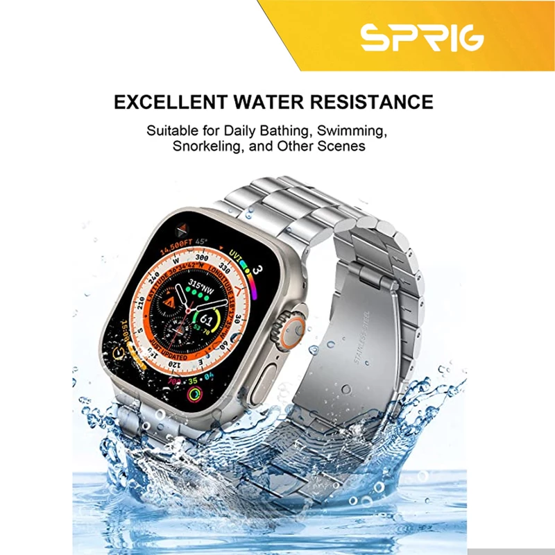 بند اسپریگ مدل 3Bid steal مناسب برای ساعت هوشمند الترا S8 Ultra max 49mm
