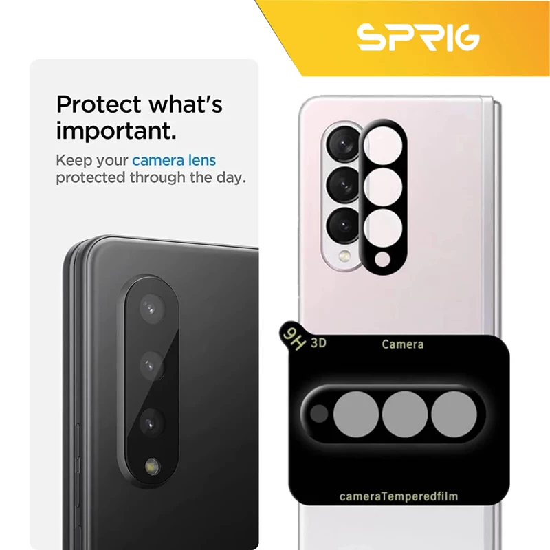 محافظ لنز دوربین اسپریگ مدل 3D-SP مناسب برای گوشی موبایل سامسونگ Galaxy Z Fold 4