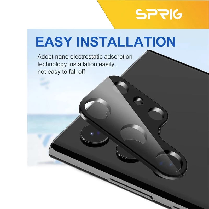 محافظ لنز دوربین اسپریگ مدل 3D SP مناسب برای گوشی موبایل سامسونگ Galaxy S23 Ultra