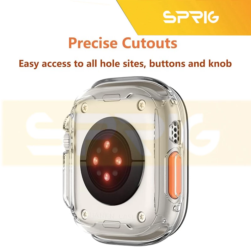 کاور اسپریگ مدل Clear Protective مناسب برای اپل واچ Ultra 2 49 / Ultra 49mm میلیمتری
