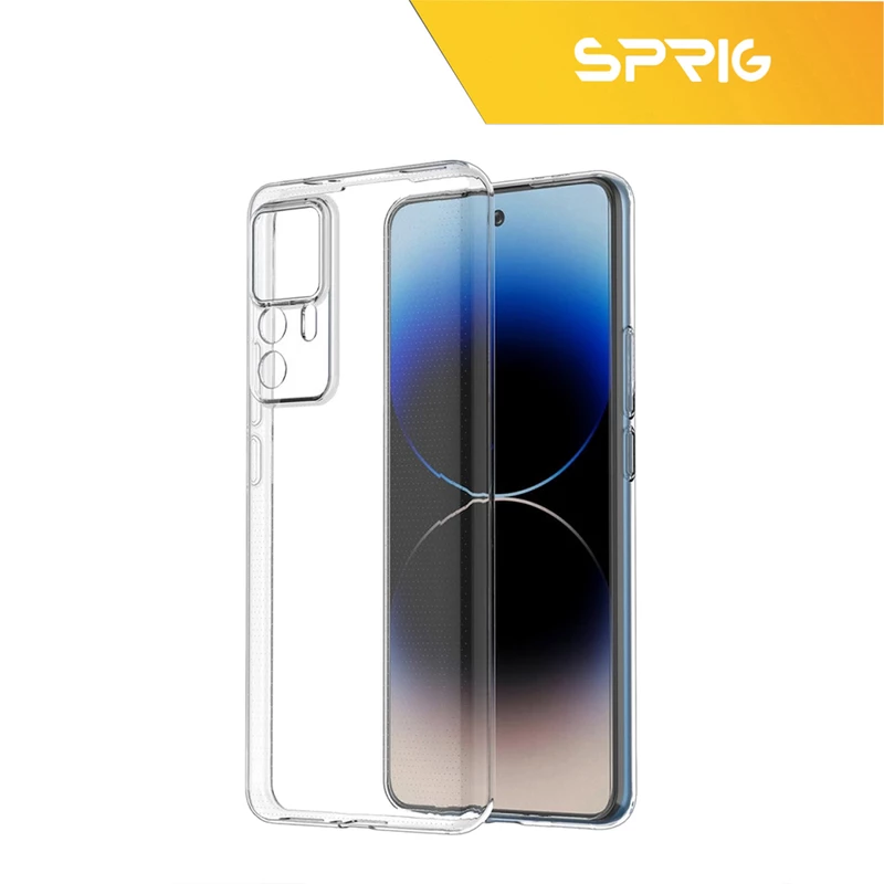 کاور اسپریگ مدل Clear مناسب برای گوشی موبایل شیائومی Mi 12T Pro به همراه محافظ لنز دوربین
