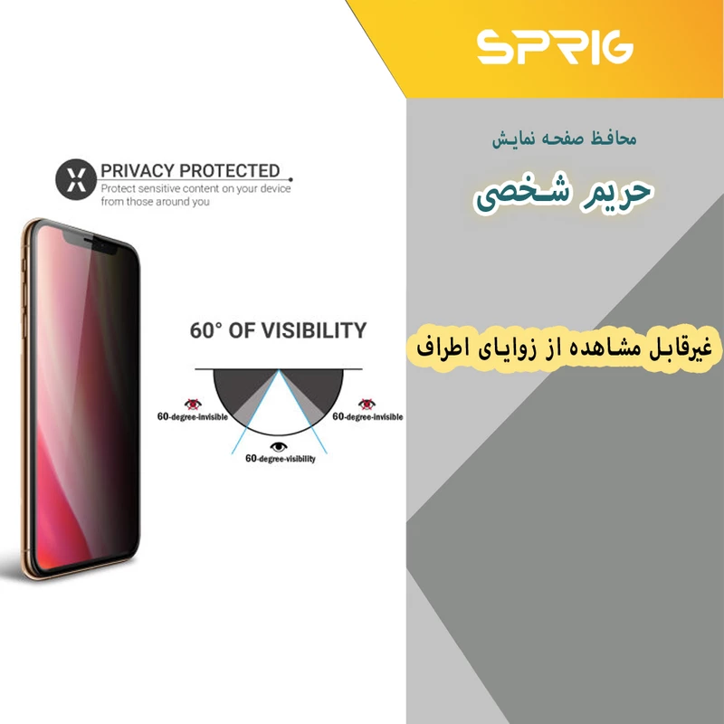 محافظ لنز دوربین اسپریگ مدل 3D-PRY مناسب برای گوشی موبایل شیائومی Mi 11 lite 5G / 11 lite ne 5G به همراه محافظ صفحه نمایش حریم شخصی