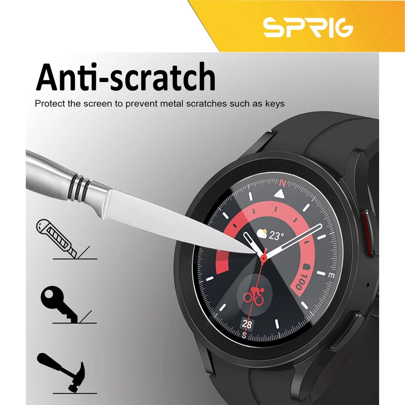 محافظ صفحه نمایش شیشه ای اسپریگ مدل SH-SP مناسب برای ساعت هوشمند سامسونگ Galaxy watch 5 Pro 45mm
