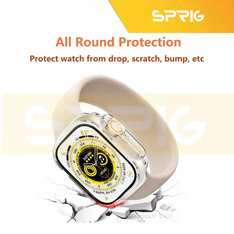 کاور اسپریگ مدل Clear Protective مناسب برای اپل واچ Ultra 2 49 / Ultra 49mm میلیمتری