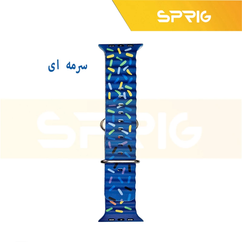 بند اسپریگ مدل Ocean Pride مناسب برای اپل واچ 42 / 44 / 45 / 49 میلی متر