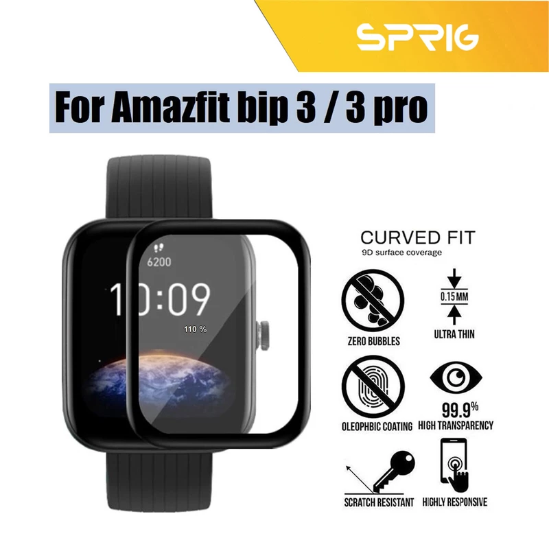 بند اسپریگ مدل Sic-20SP مناسب برای ساعت هوشمند امیزفیت Bip 3 / Bip 3 Pro به همراه محافظ صفحه نمایش