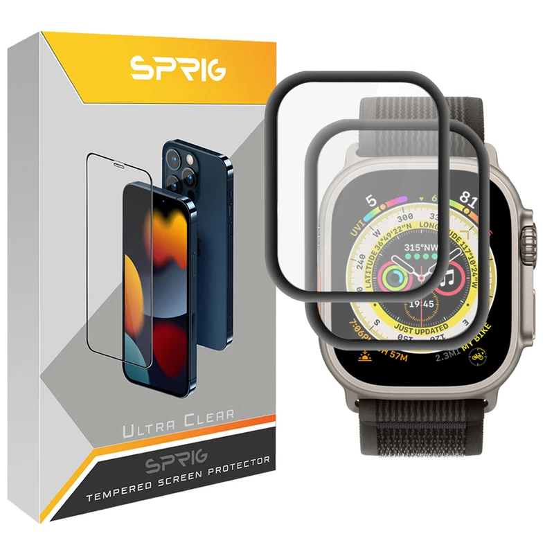 محافظ صفحه نمایش نانو اسپریگ مدل SPG مناسب برای ساعت هوشمند TW8 Ultra بسته دو عددی