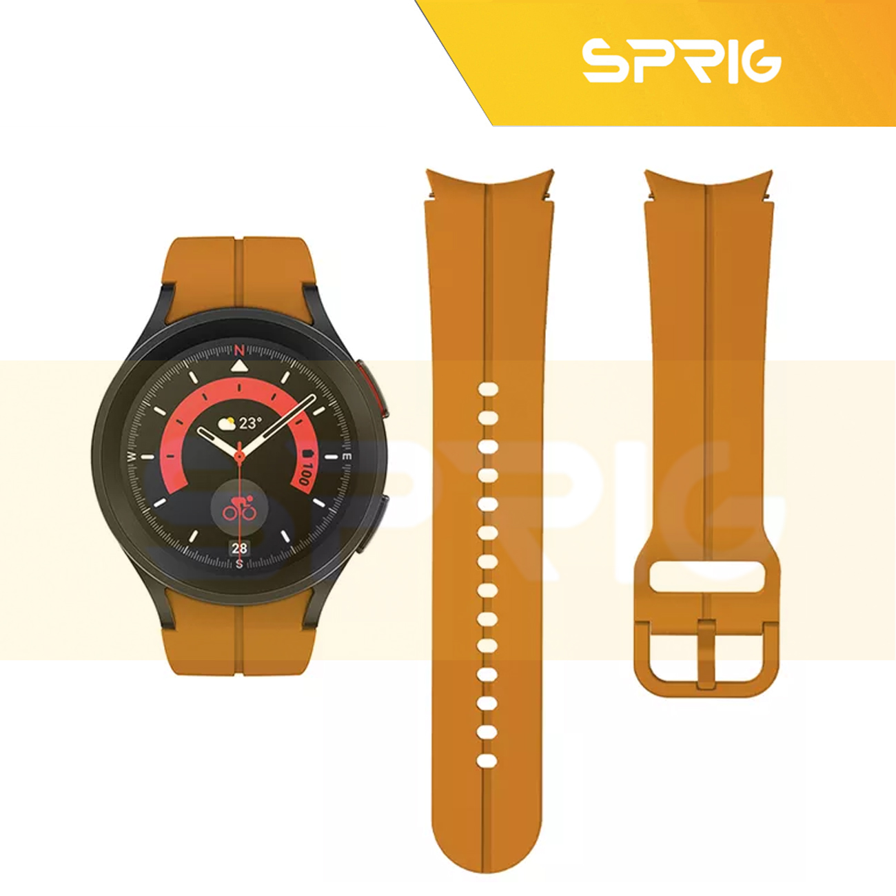 بند اسپریگ مدل Silic ORG مناسب برای ساعت هوشمند سامسونگ Galaxy Watch 4/5/6 size 40/43/44/46/47mm