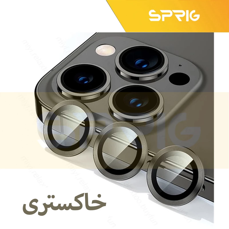 محافظ لنز دوربین اسپریگ مدل Ring Metal مناسب برای گوشی موبایل اپل Iphone 15 Pro Max