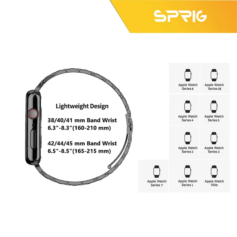 بند اسپریگ مدل RLX مناسب برای اپل واچ Series 7 Aluminum 45mm