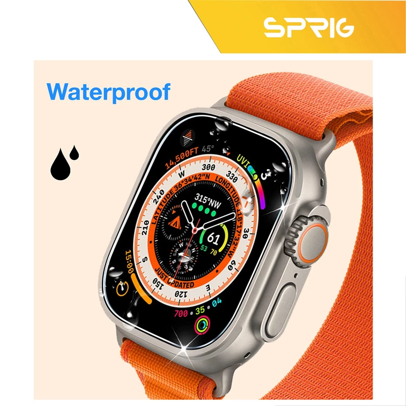 محافظ صفحه نمایش شیشه ای اسپریگ مدل SH-Pmma-SPG مناسب برای ساعت هوشمند الترا S8 Ultra max مجموعه دو عددی