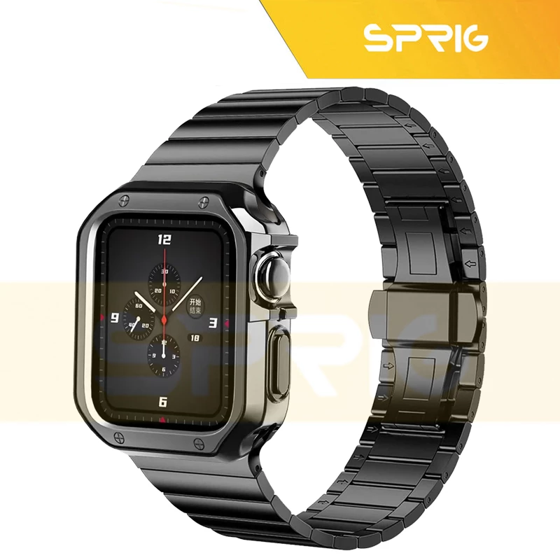 بند اسپریگ مدل Butterfly Mix مناسب برای اپل واچ Ultra 49mm / Ultra 2 49mm به همراه کاور