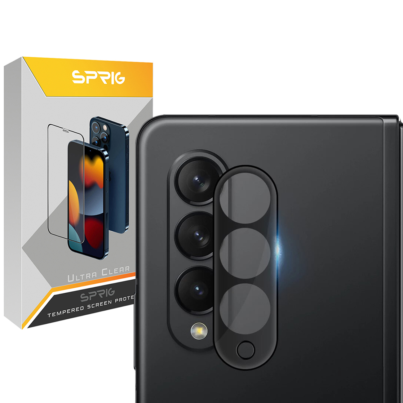محافظ لنز دوربین اسپریگ مدل 3D-SP مناسب برای گوشی موبایل سامسونگ Galaxy Z Fold 3