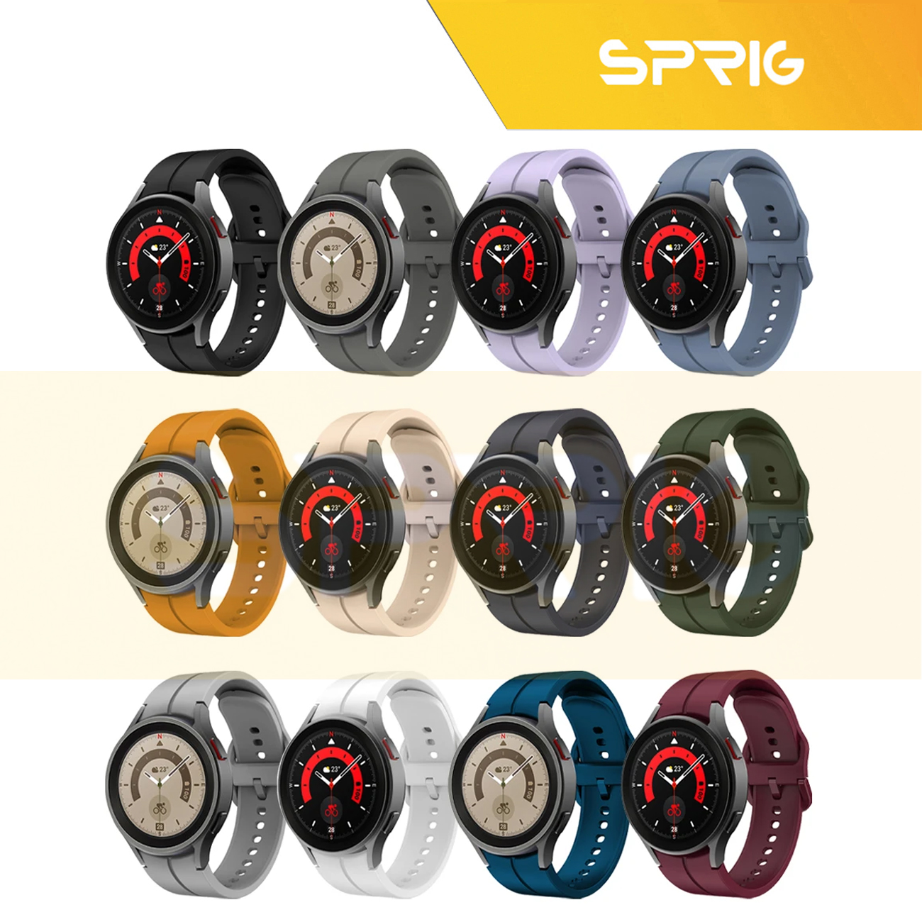 بند اسپریگ مدل Silic ORG مناسب برای ساعت هوشمند سامسونگ Galaxy Watch 4 Classic 42mm / Watch 4 Classic 46mm