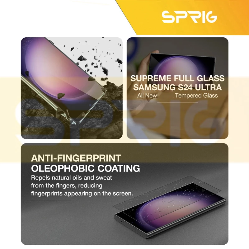 کاور اسپریگ مدل CLFL-Ring مناسب برای گوشی موبایل سامسونگ Galaxy S24 Ultra 5G به همراه محافظ صفحه نمایش و محافظ لنز دوربین