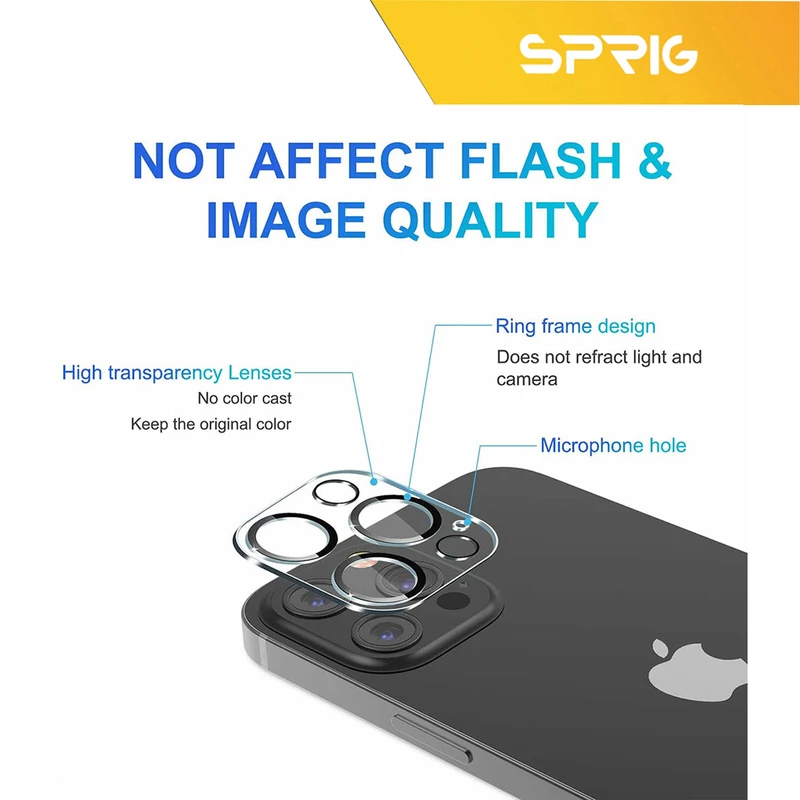 محافظ لنز دوربین اسپریگ مدل SH-SPG مناسب برای گوشی موبایل اپل iPhone 13 Pro / 13 Pro Max