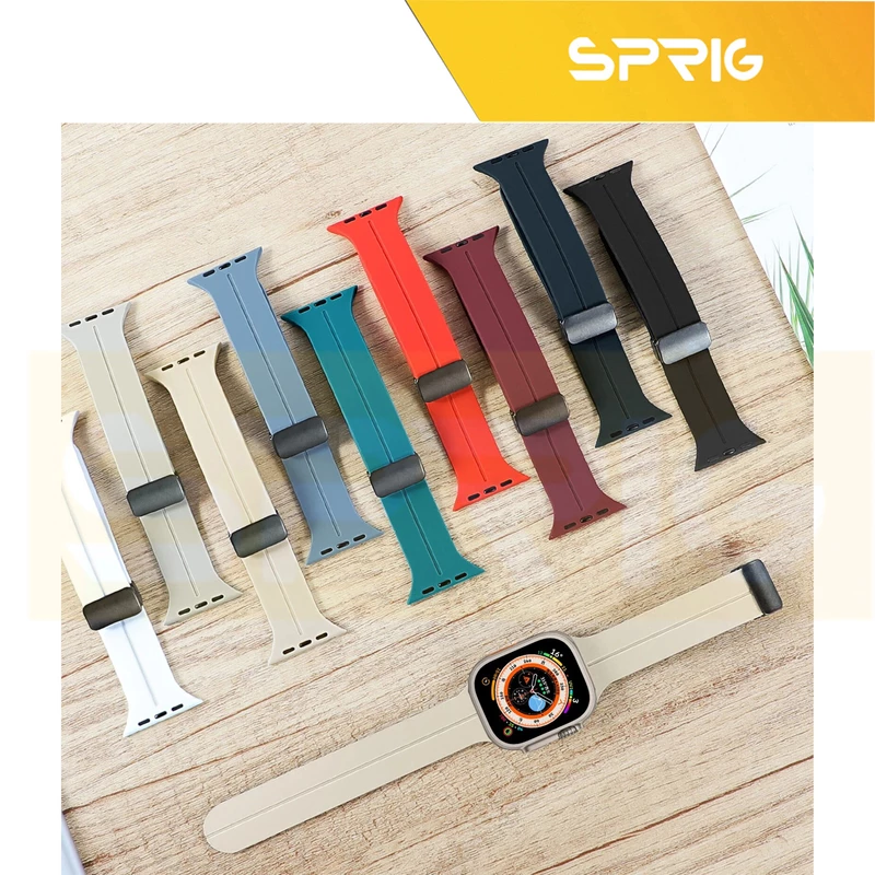 بند اسپریگ مدل Magnetic Silicon مناسب برای ساعت هوشمند الترا HK8 pro max