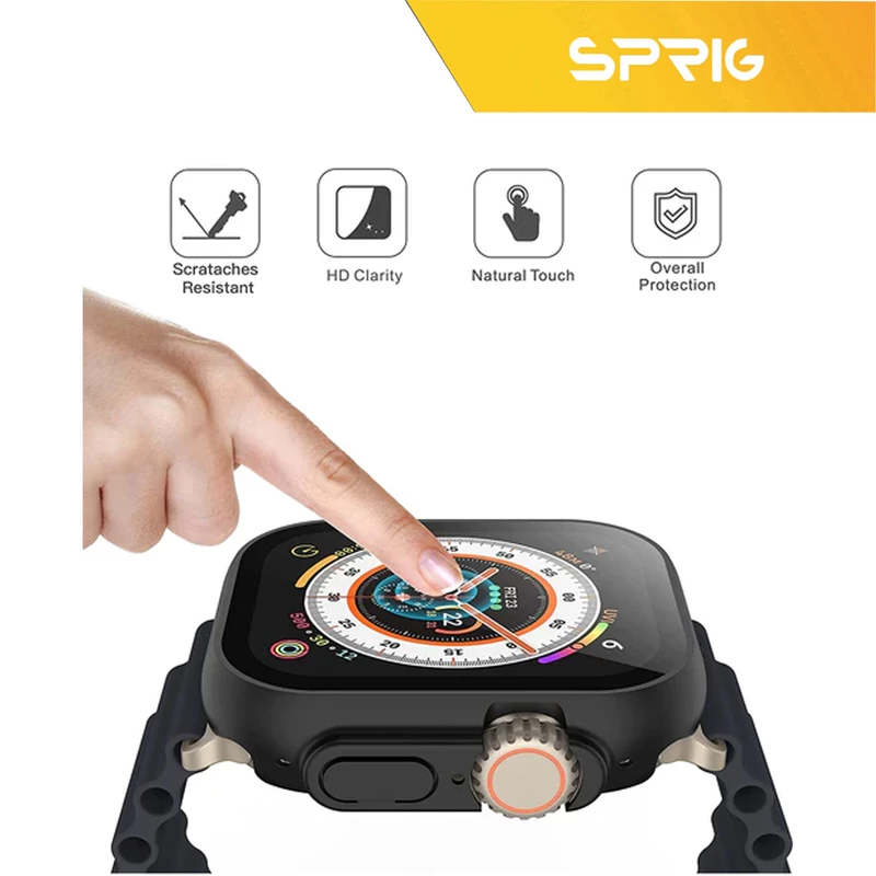 کاور اسپریگ مدل Cover-SC360 مناسب برای اپل واچ Ultra 49 میلیمتری به همراه محافظ صفحه نمایش