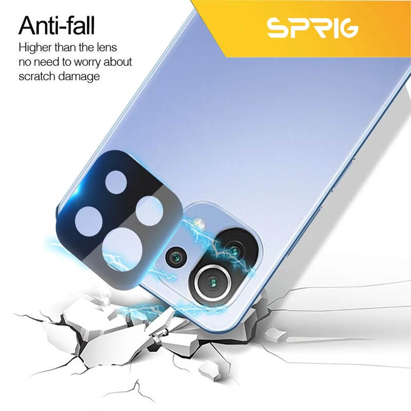 محافظ لنز دوربین اسپریگ مدل 3D-PRY مناسب برای گوشی موبایل شیائومی Mi 11 lite 5G / 11 lite ne 5G به همراه محافظ صفحه نمایش حریم شخصی