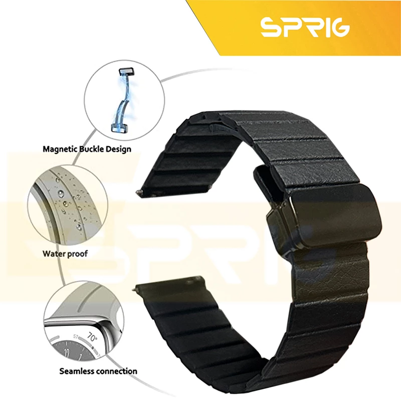 بند اسپریگ مدل Magnetic LET مناسب برای ساعت هوشمند سامسونگ Galaxy Watch Active 1 / Active 2 44mm / Watch 3 size 41mm / Galaxy Watch 4 40mm / watch 4 42mm / watch 4 44mm / watch 4 46mm