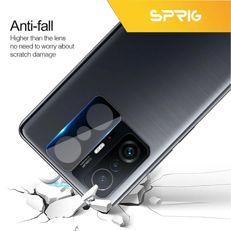 محافظ لنز دوربین اسپریگ مدل 3D-BK مناسب برای گوشی موبایل شیائومی Mi 11T / 11T pro به همراه محافظ پشت گوشی