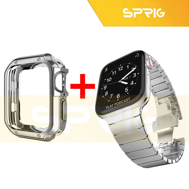 بند اسپریگ مدل Butterfly Mix مناسب برای اپل واچ Ultra 49mm / Ultra 2 49mm به همراه کاور