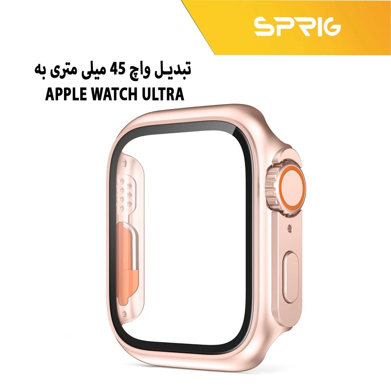 کاور اسپریگ مدل face-off مناسب برای اپل واچ Series 8 Aluminum 45mm / Series 7 Aluminum 45mm به همراه محافظ صفحه نمایش