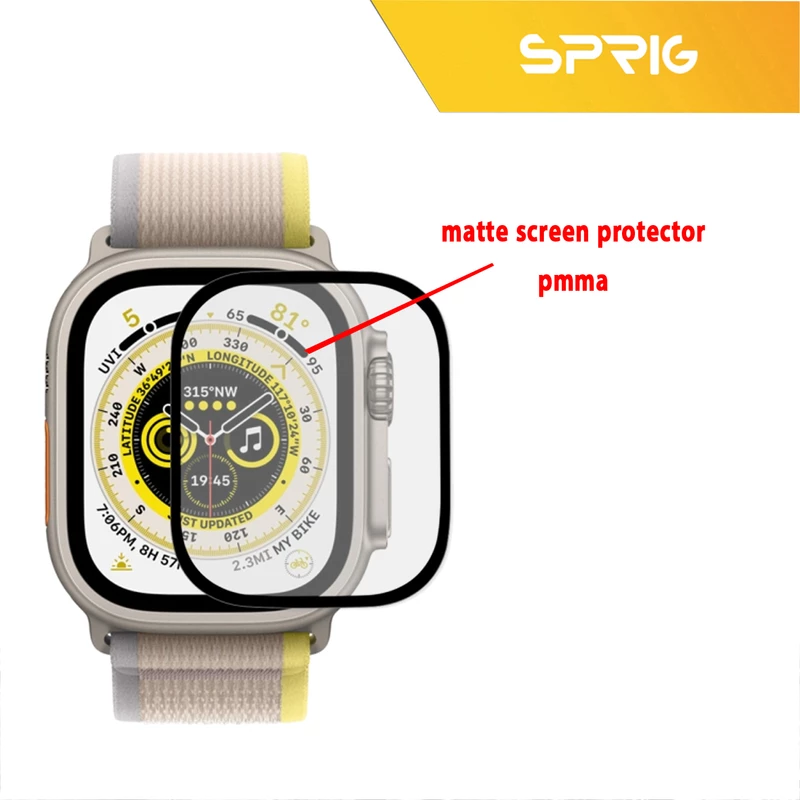 محافظ صفحه نمایش مات اسپریگ مدل MSPG مناسب برای اپل واچ سری Ultra 49 mm