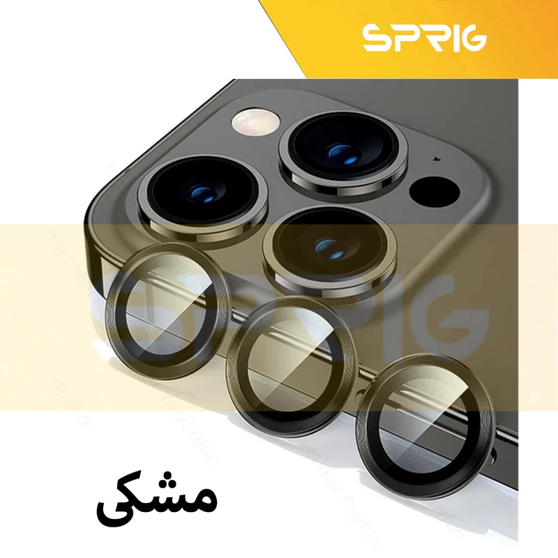 محافظ لنز دوربین اسپریگ مدل Ring Metal مناسب برای گوشی موبایل اپل Iphone 15 Pro Max