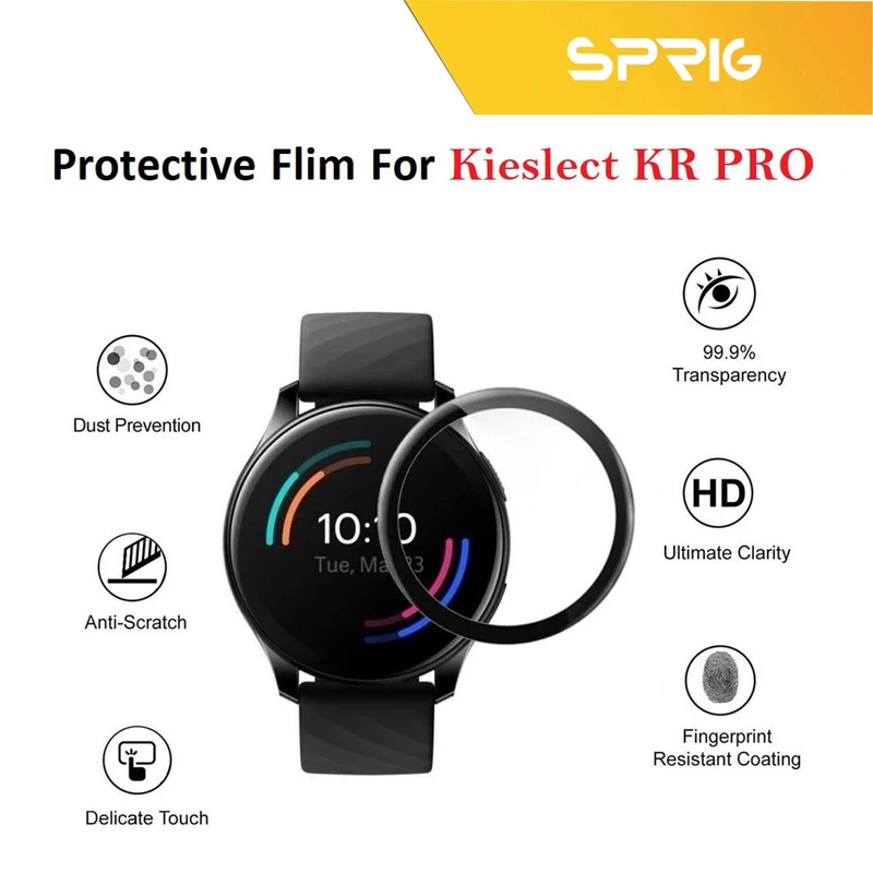 بند اسپریگ مدل Sic-22SP مناسب برای ساعت هوشمند شیائومی Kr Pro به همراه محافظ صفحه نمایش