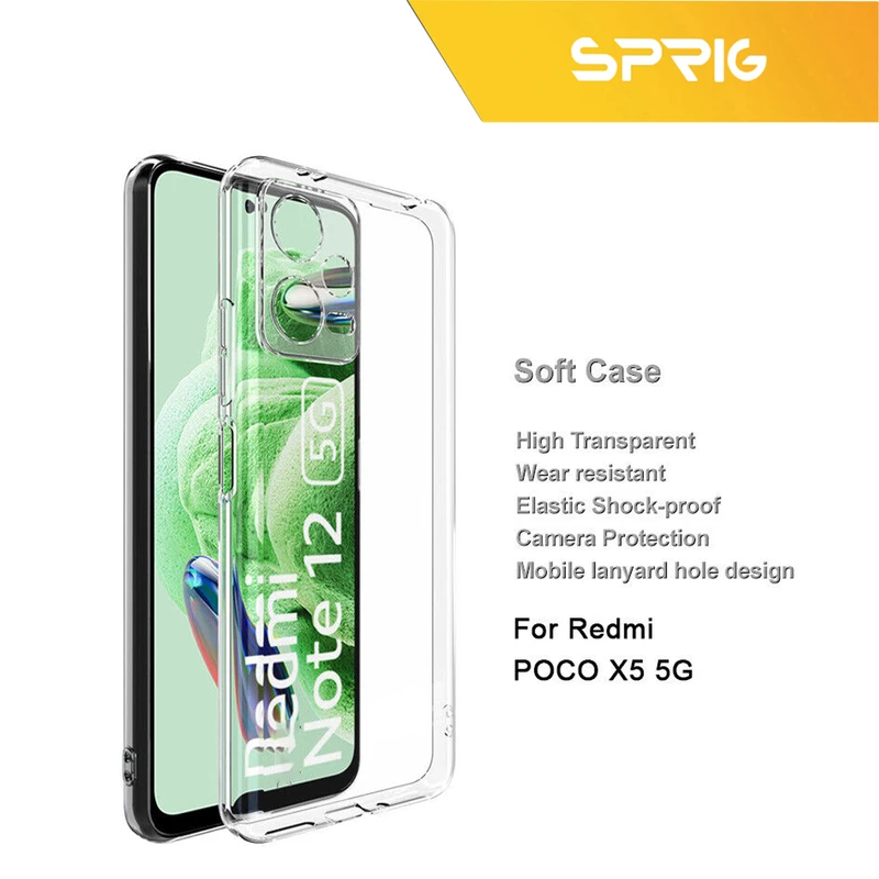 کاور اسپریگ مدل Clear مناسب برای گوشی موبایل شیائومی Poco X5 5G / Redmi Note 12 5G