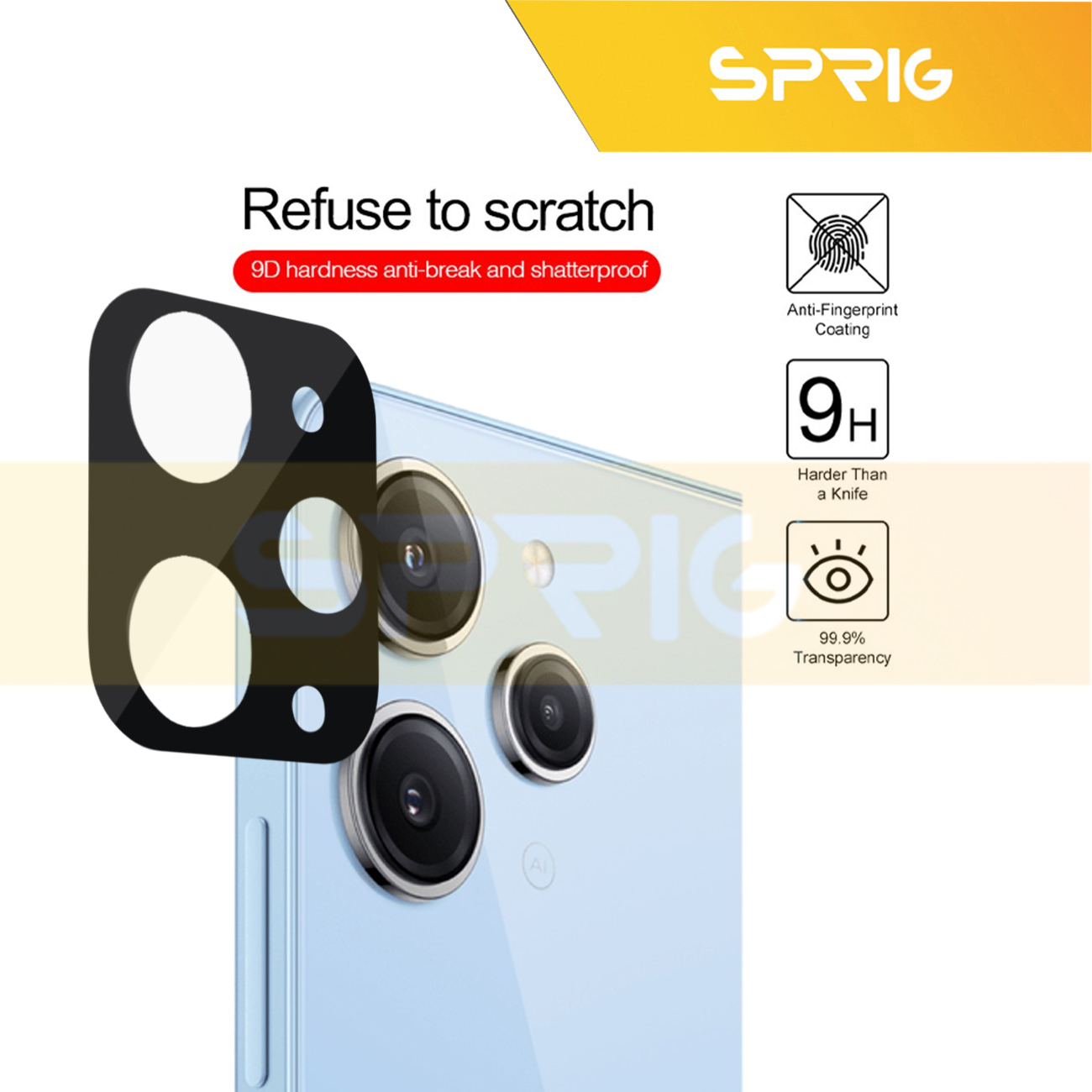 محافظ لنز دوربین اسپریگ مدل 3D-SP مناسب برای گوشی موبایل شیائومی Redmi 12